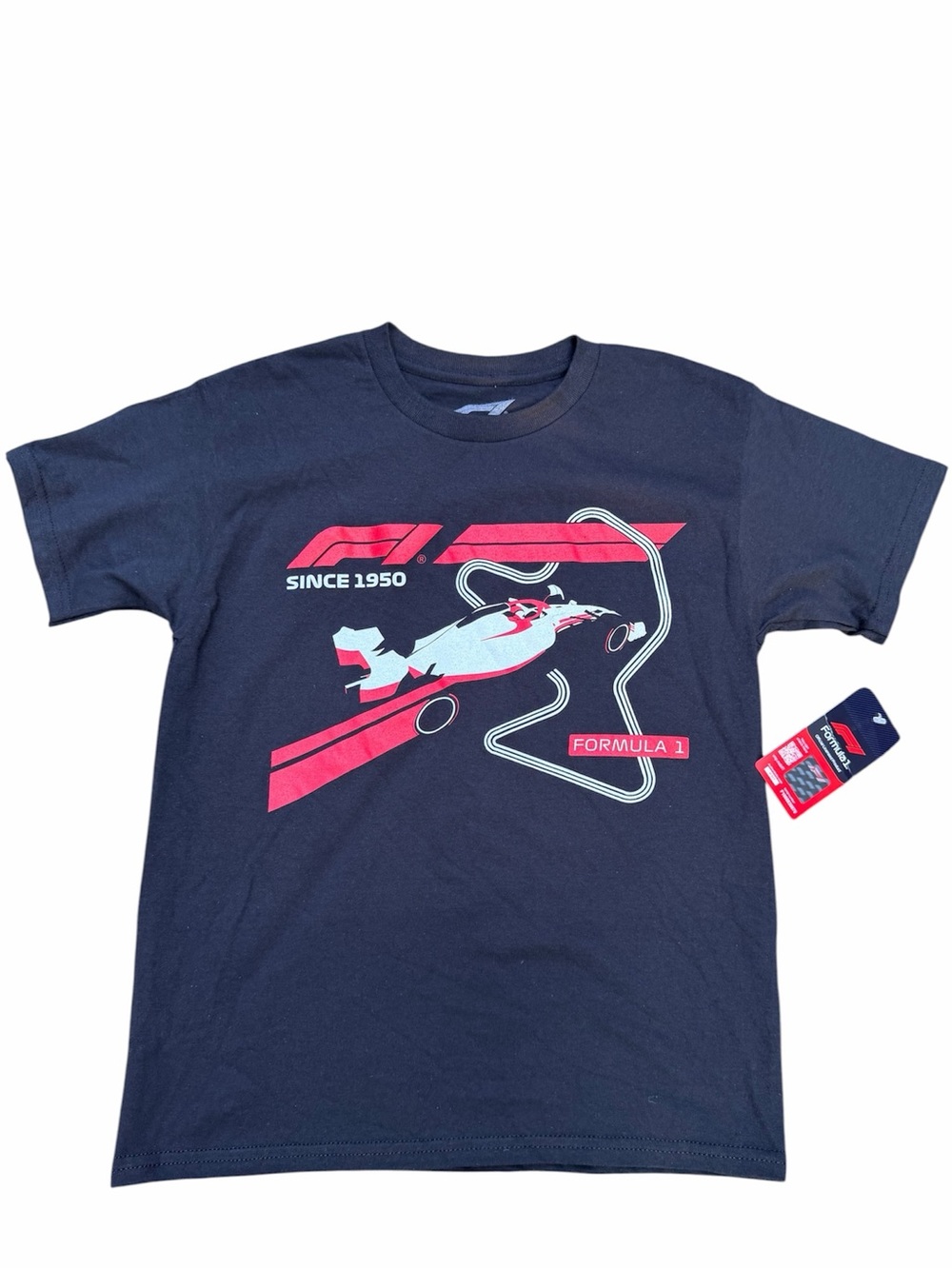 F1 FORMULA 1 Grand Prix Youth Kids T-Shirt Size Medium Black Cotton BRAND NEW